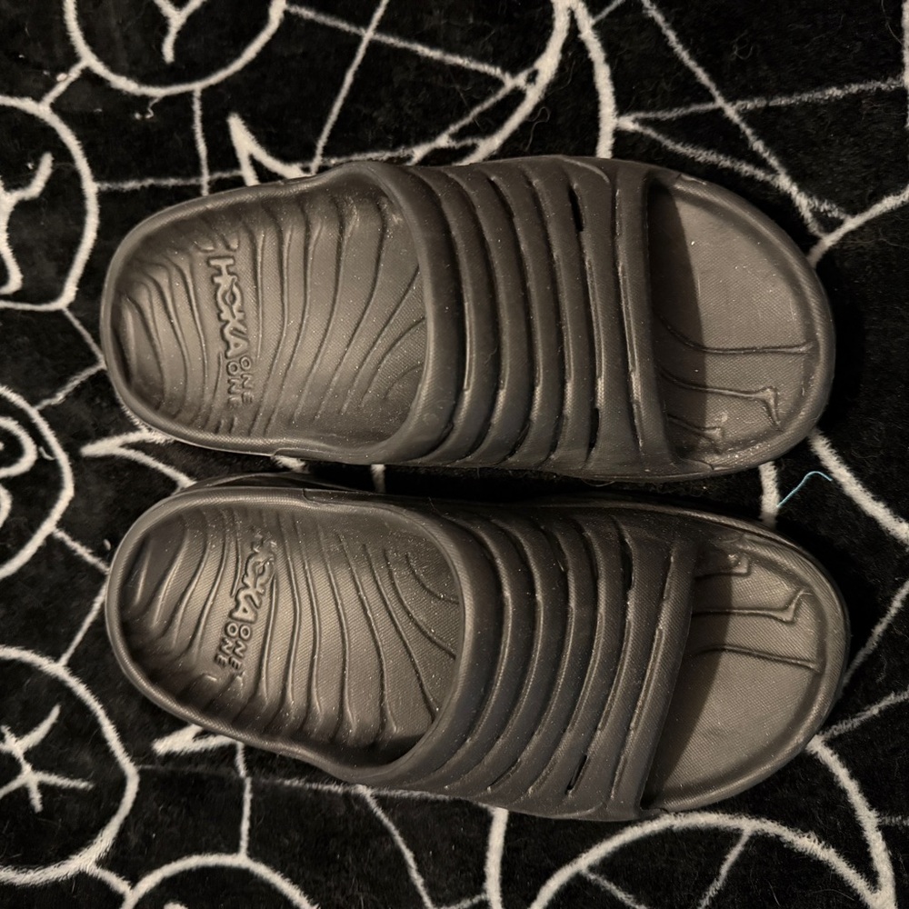 Hoka Black Slide Sandals